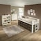 Alaterre Furniture Jasper Twin Junior Loft Bed, White Frame and Green Camouflage Print Bottom Playhouse Tent AJJP00WHATCGN - alternate 3